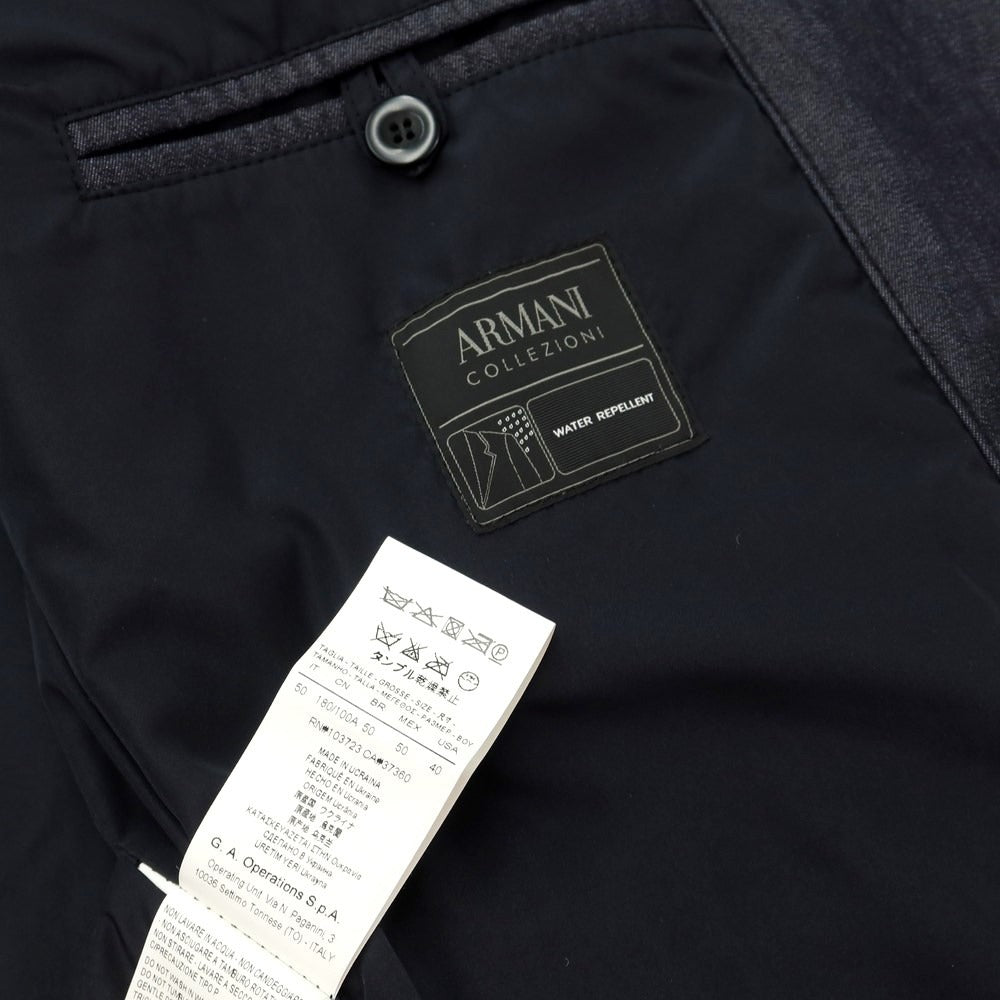 【中古】アルマーニ コレッツォーニ ARMANI COLLEZIONI ウールポリエステル ダブルブレストコート
 ネイビー【サイズ50】【NVY】【A/W】【状態ランクC】【メンズ】
【759892】[CPD]