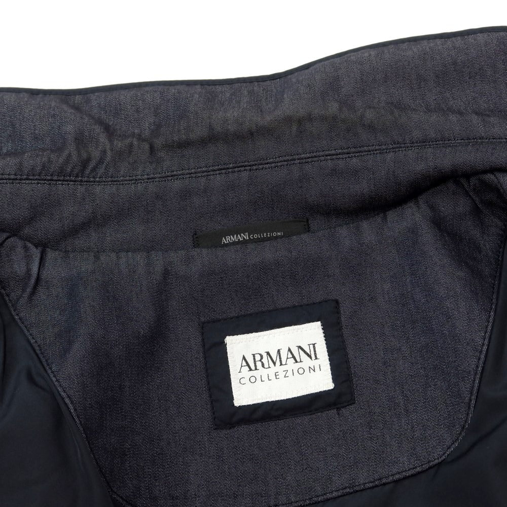 [Used] ARMANI COLLEZIONI wool polyester double-breasted coat 
Navy [Size 50] [NVY] [A/W] [Condition Rank C] [Men&