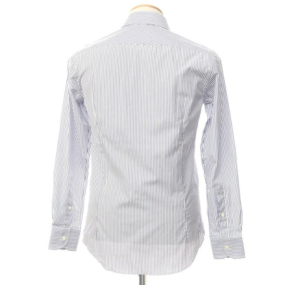 [Used] [Unused] ORIAN Cotton Stripe Wide Collar Dress Shirt White x Light Navy [Size 37] [WHT] [S/S/A/W] [Condition Rank S] [Men&
