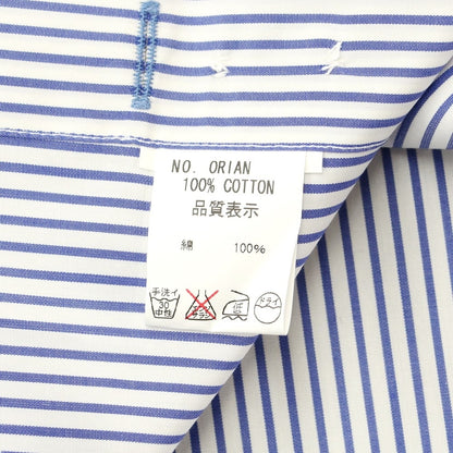 [Used] [Unused] ORIAN Cotton Stripe Wide Collar Dress Shirt White x Light Navy [Size 37] [WHT] [S/S/A/W] [Condition Rank S] [Men&