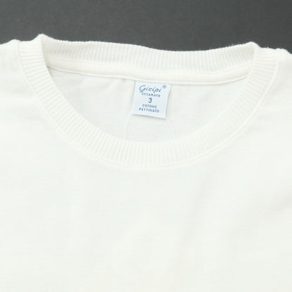 [Used] GICIPI Cotton Short Sleeve Crew Neck Pullover Knit White [Size 3] [WHT] [S/S] [Condition Rank C] [Men&