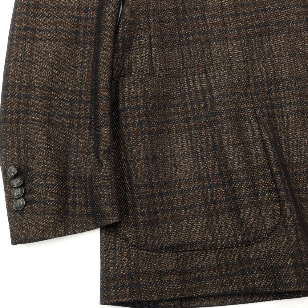 [Used] TAGLIATORE Wool acetate check 2B casual jacket Dark brown x black [Size 48] [BRW] [A/W] [Condition rank B] ​​[Men&