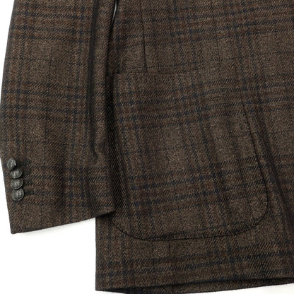 [Used] TAGLIATORE Wool acetate check 2B casual jacket Dark brown x black [Size 48] [BRW] [A/W] [Condition rank B] ​​[Men&