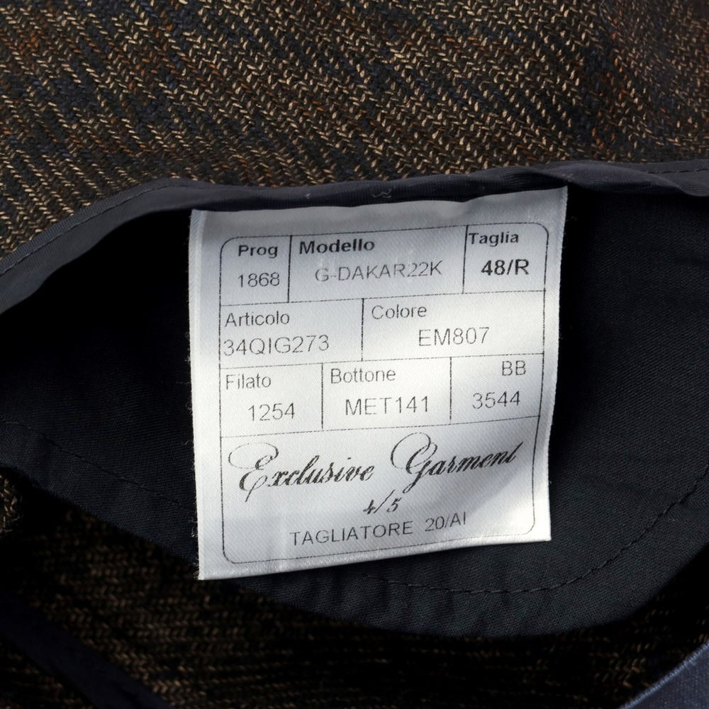 [Used] TAGLIATORE Wool acetate check 2B casual jacket Dark brown x black [Size 48] [BRW] [A/W] [Condition rank B] ​​[Men&