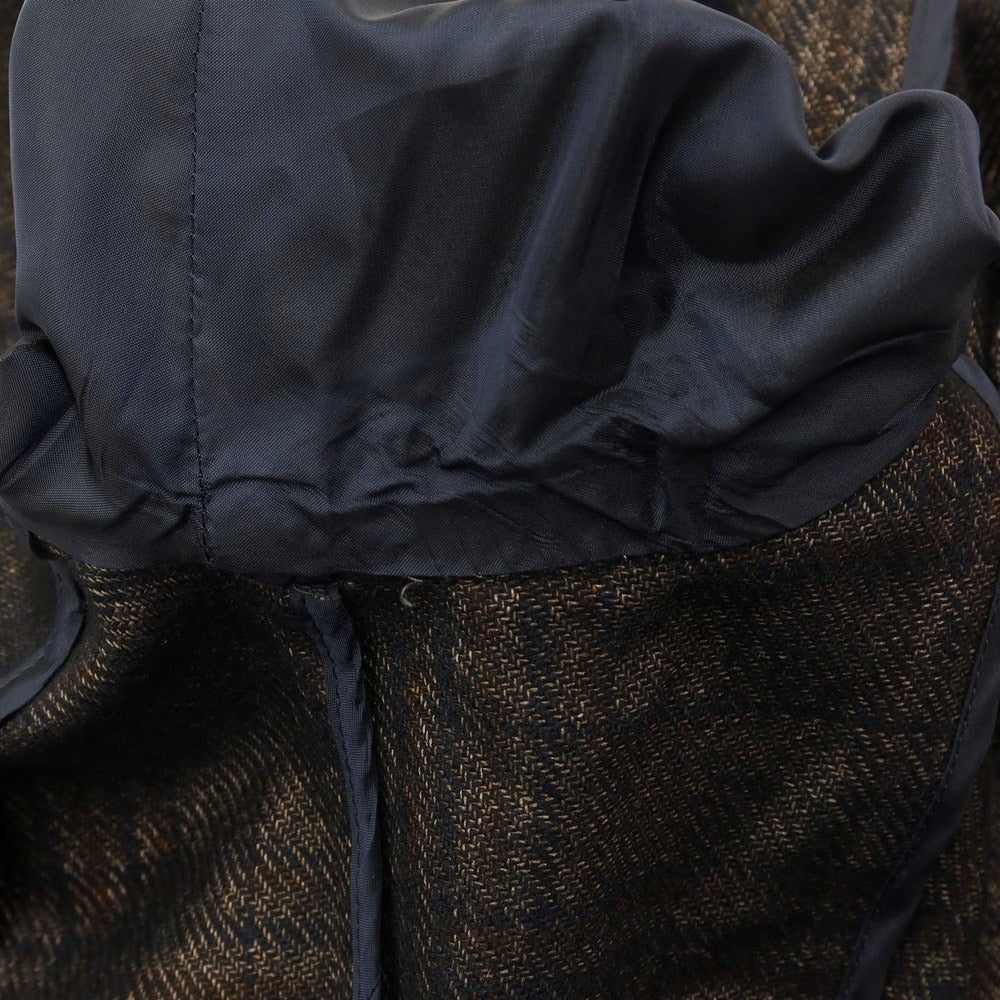 [Used] TAGLIATORE Wool acetate check 2B casual jacket Dark brown x black [Size 48] [BRW] [A/W] [Condition rank B] ​​[Men&