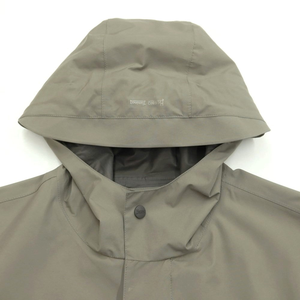 [Used] Herno Laminar Gore-Tex polyester hooded coat, khaki grey [48] [Condition rank B] [Men&