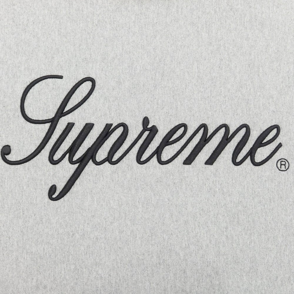 [Used] Supreme 2023 Fall/Winter Raised Script Hooded Sweatshirt Pullover Sweatshirt Hoodie Light Gray [Size L] [GRY] [A/W] [Condition Rank A] [Men&