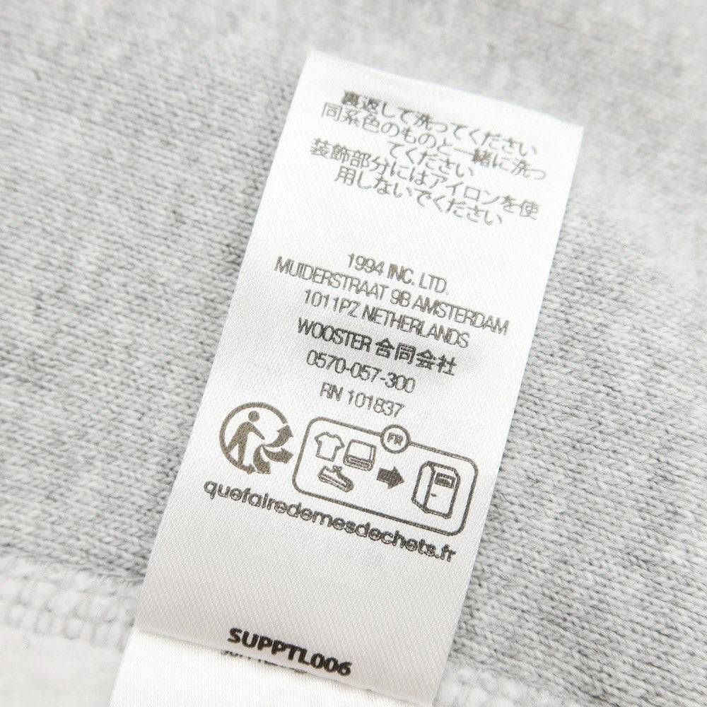 [Used] Supreme 2023 Fall/Winter Raised Script Hooded Sweatshirt Pullover Sweatshirt Hoodie Light Gray [Size L] [GRY] [A/W] [Condition Rank A] [Men&