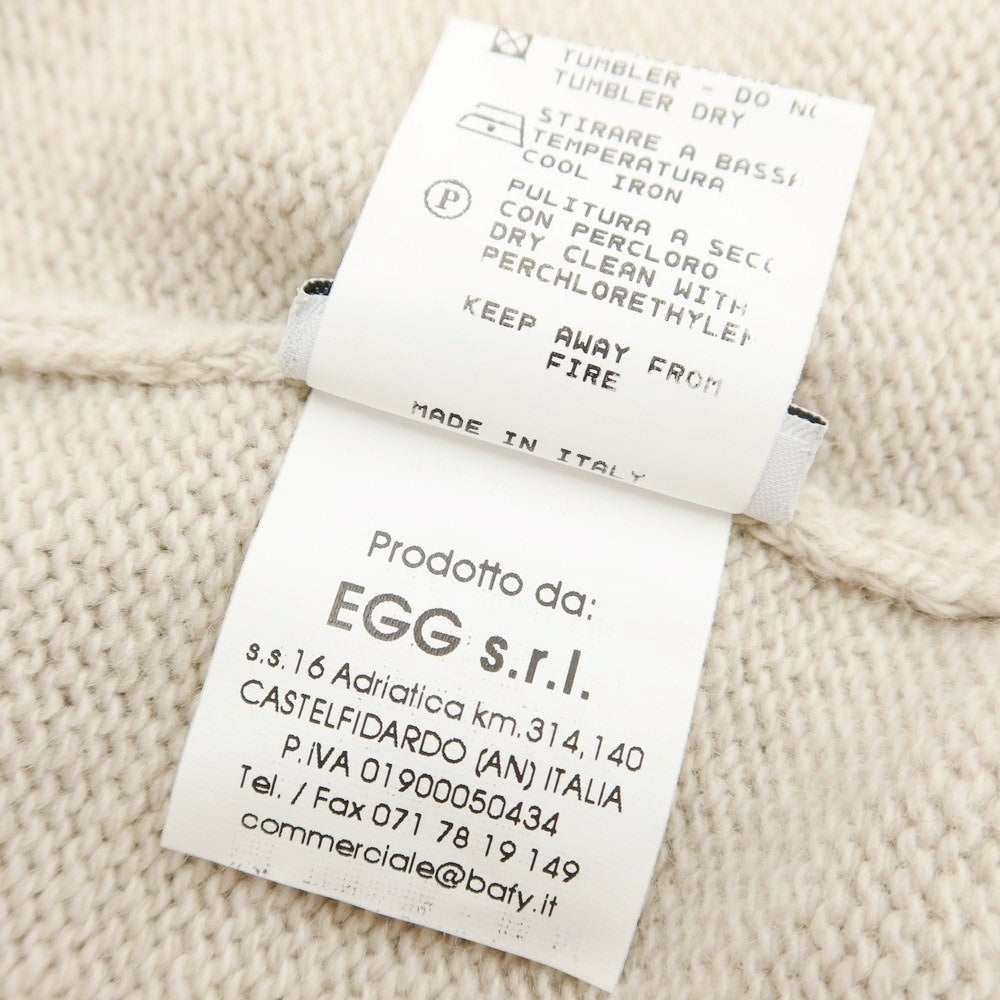 [Used] [Unused] Buffy mid-gauge wool knit hoodie, light beige [Size 46] [BEI] [A/W] [Condition Rank S] [Men&