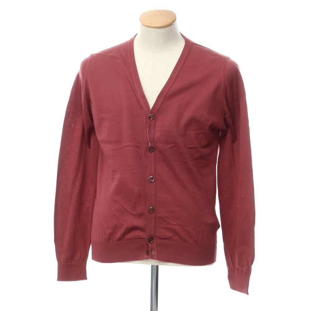 [Used] John Smedley JOHN SMEDLEY Cotton Knit Cardigan Brick [Size S] [RED] [S/S] [Condition Rank C] [Men&