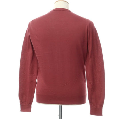 [Used] John Smedley JOHN SMEDLEY Cotton Knit Cardigan Brick [Size S] [RED] [S/S] [Condition Rank C] [Men&