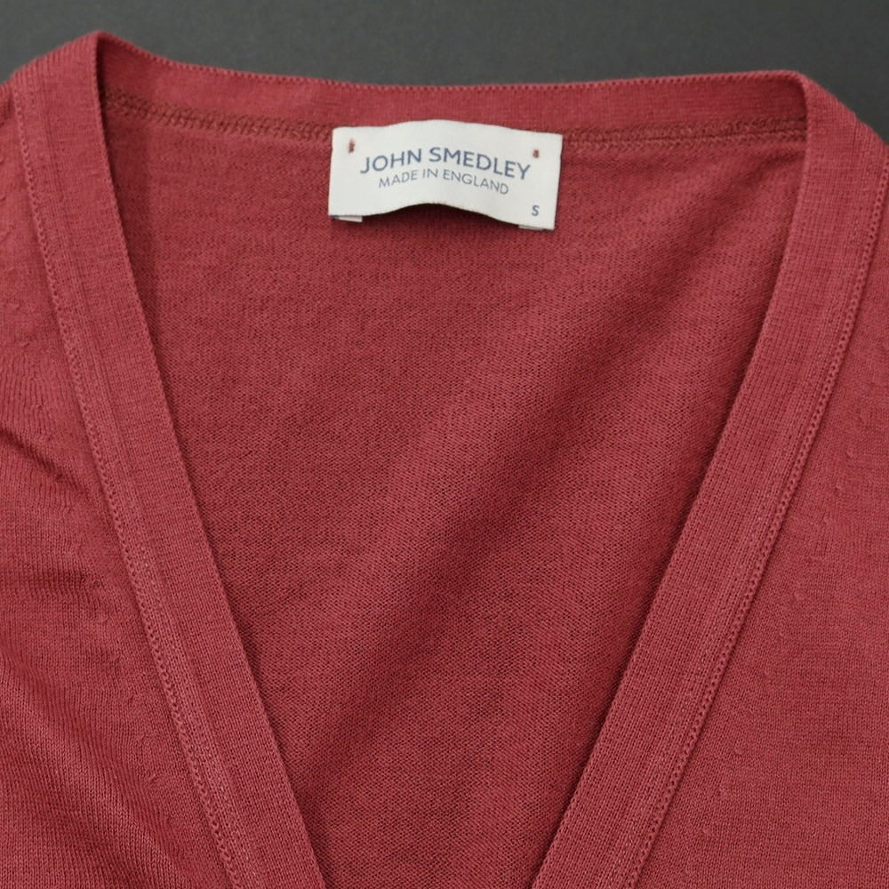 [Used] John Smedley JOHN SMEDLEY Cotton Knit Cardigan Brick [Size S] [RED] [S/S] [Condition Rank C] [Men&