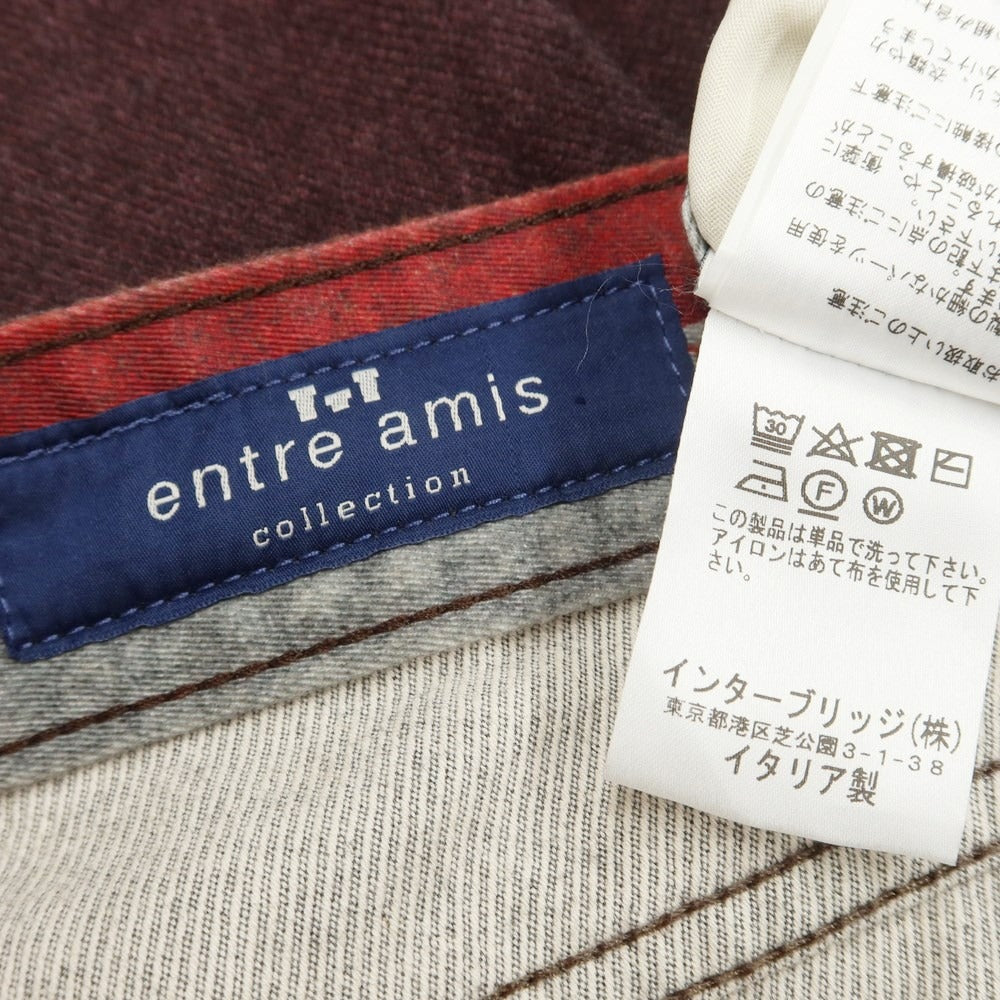 [Used] ENTRE AMIS Cotton Polyester 5 Pocket Pants Bordeaux [Size 31] [RED] [A/W] [Condition Rank B] ​​[Men&