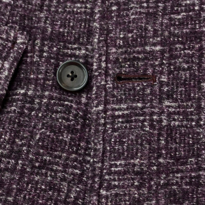 [Used] ESTNATION Acrylic Wool Double Breasted Coat
 Purple x White [Size L] [PUP] [A/W] [Condition Rank B] ​​[Men&