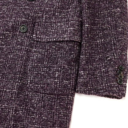 [Used] ESTNATION Acrylic Wool Double Breasted Coat
 Purple x White [Size L] [PUP] [A/W] [Condition Rank B] ​​[Men&