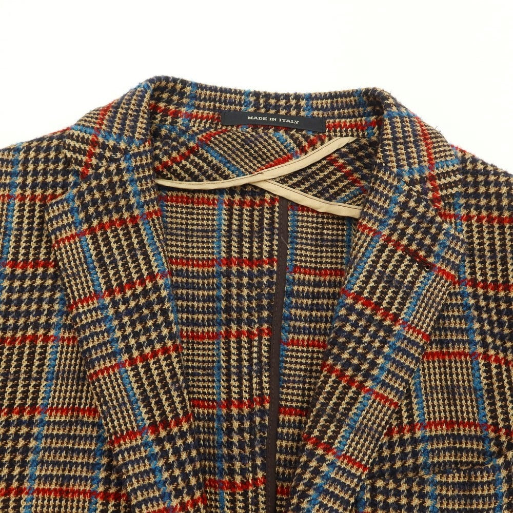 [Used] Tagliatore EREDI CHIARINI special order wool nylon check 2B casual jacket brown x red [size 48] [BRW] [A/W] [condition rank B] ​​[men&