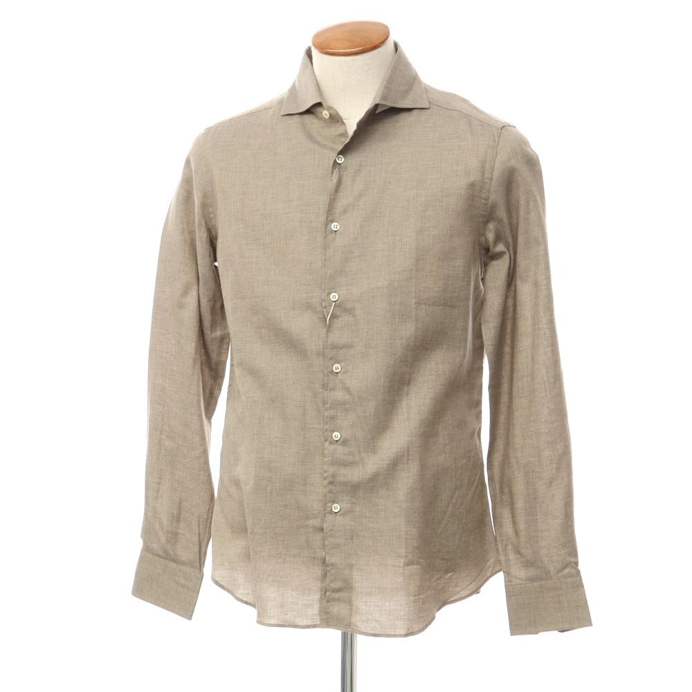 [Used] Bagutta Cotton Wide Collar Casual Shirt Grayish Brown [Size 39] [BRW] [S/S/A/W] [Condition Rank A] [Men&