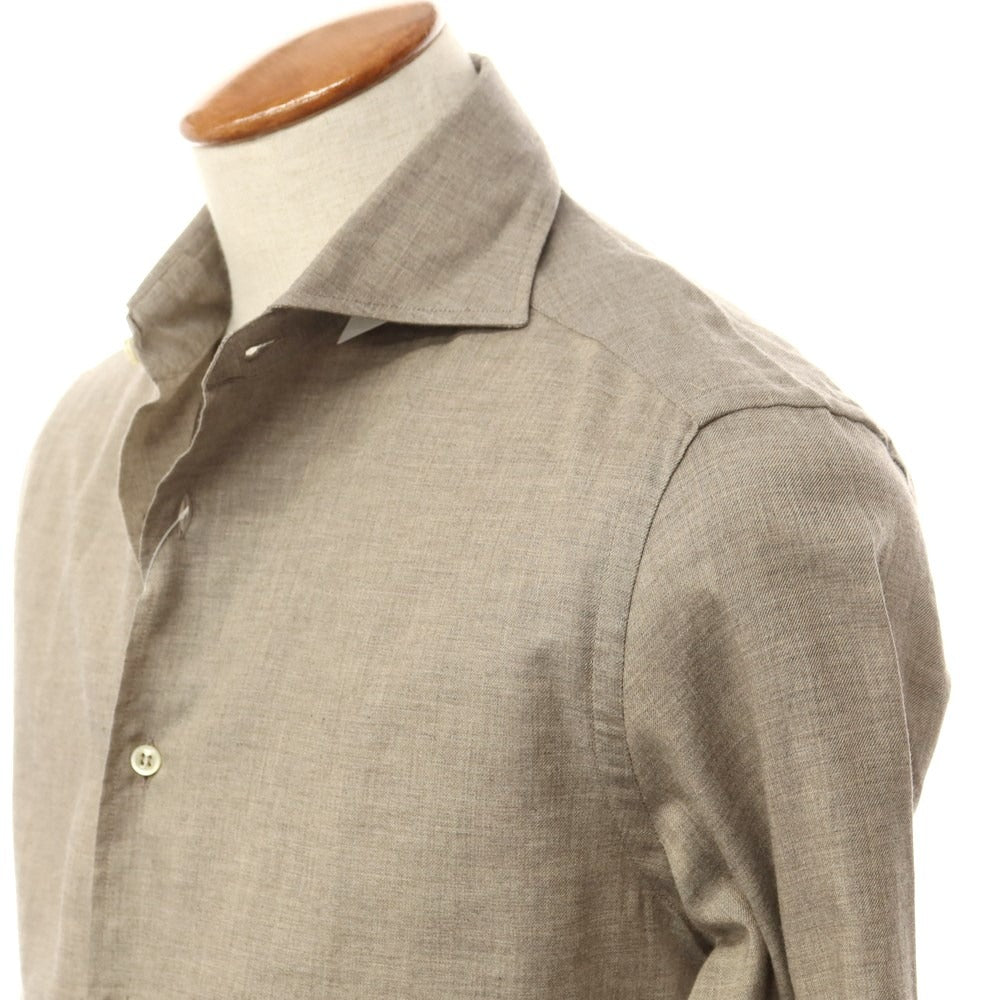 [Used] Bagutta Cotton Wide Collar Casual Shirt Grayish Brown [Size 39] [BRW] [S/S/A/W] [Condition Rank A] [Men&