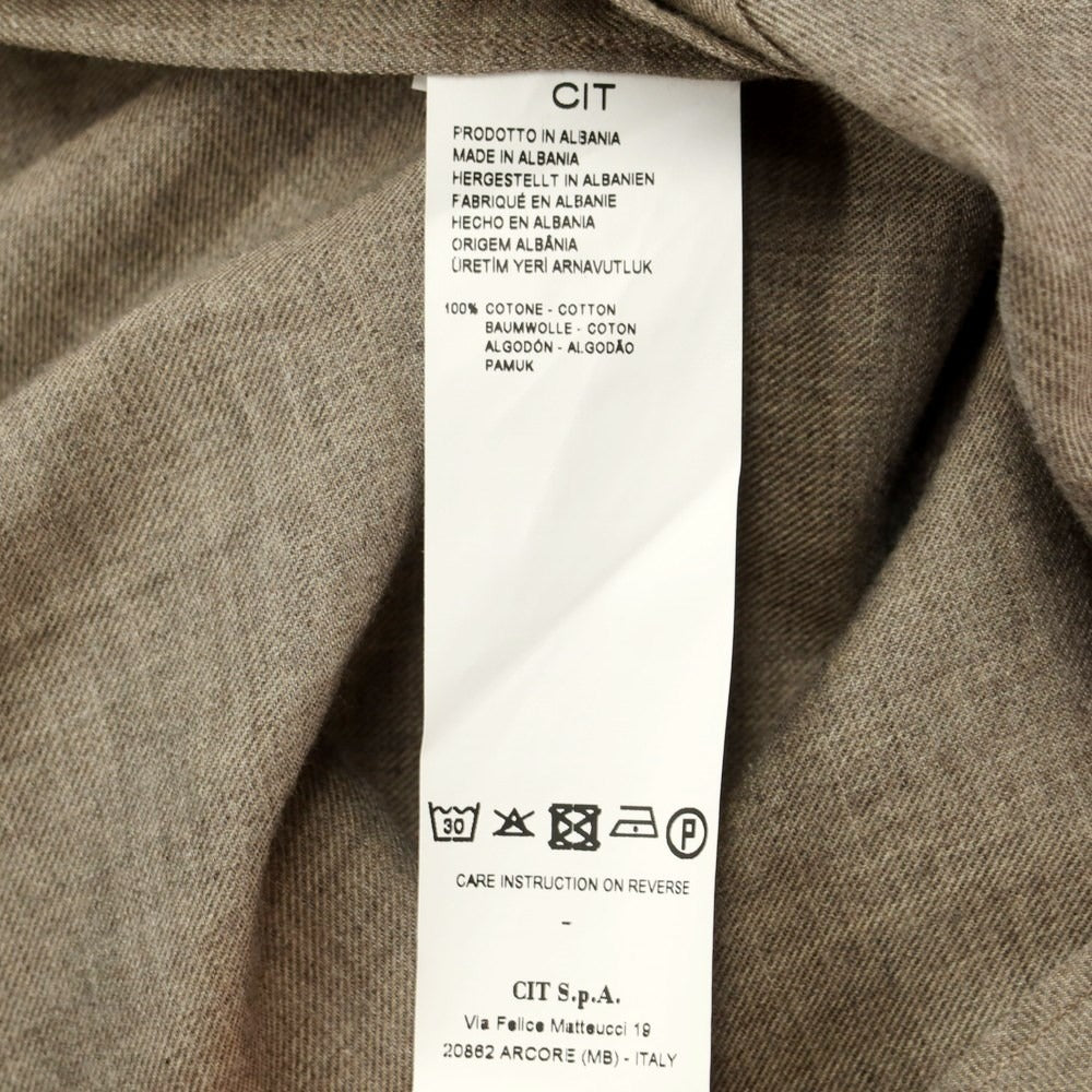 [Used] Bagutta Cotton Wide Collar Casual Shirt Grayish Brown [Size 39] [BRW] [S/S/A/W] [Condition Rank A] [Men&