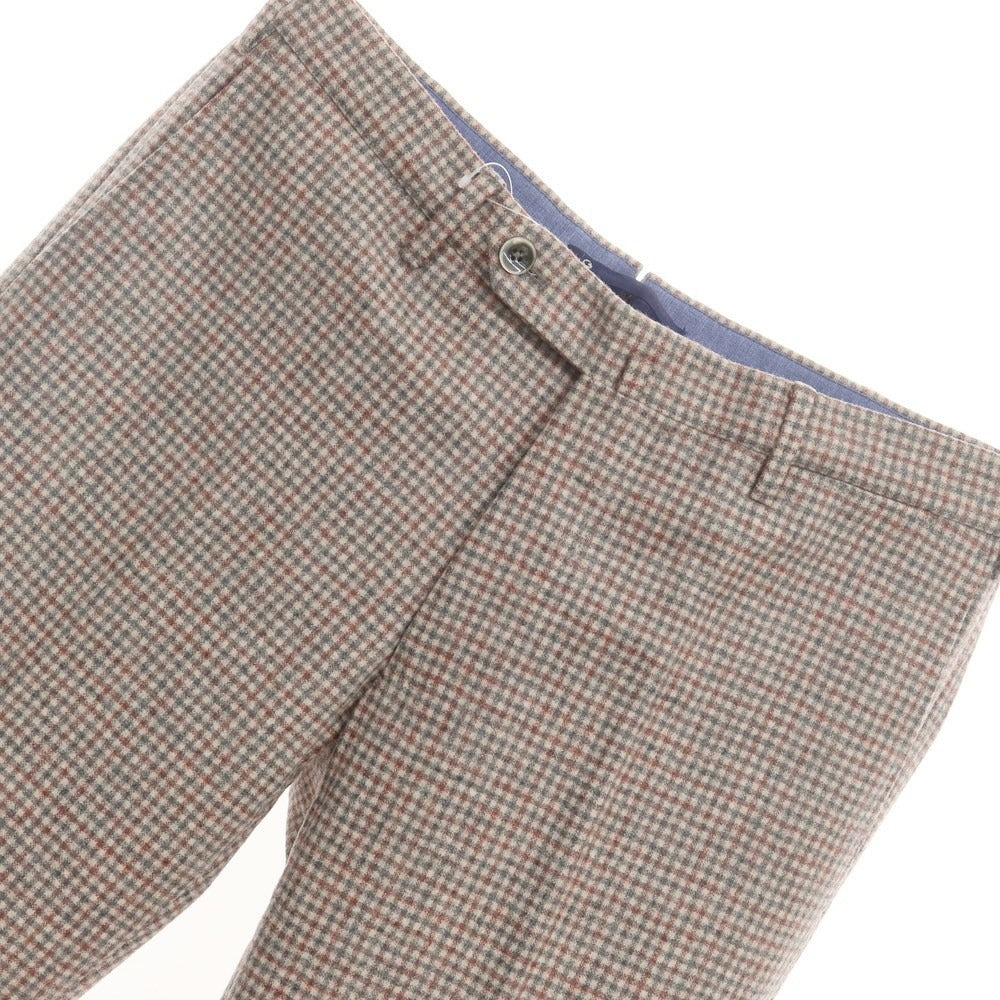 [Used] GTA EDIFICE special order wool check casual slacks pants gray x red [size 48] [GRY] [A/W] [Condition rank B] ​​[Men&