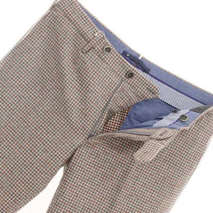 [Used] GTA EDIFICE special order wool check casual slacks pants gray x red [size 48] [GRY] [A/W] [Condition rank B] ​​[Men&