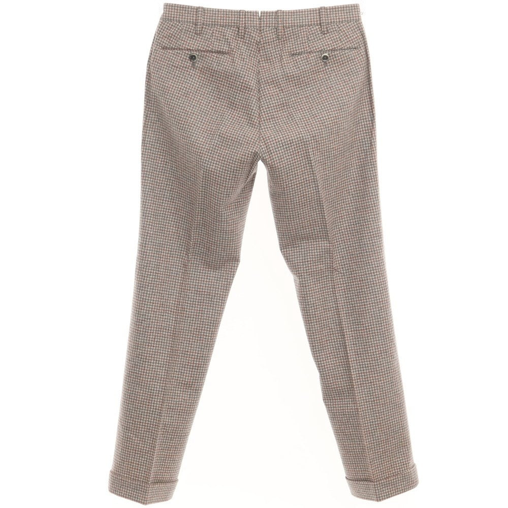 [Used] GTA EDIFICE special order wool check casual slacks pants gray x red [size 48] [GRY] [A/W] [Condition rank B] ​​[Men&