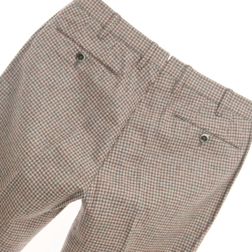 [Used] GTA EDIFICE special order wool check casual slacks pants gray x red [size 48] [GRY] [A/W] [Condition rank B] ​​[Men&