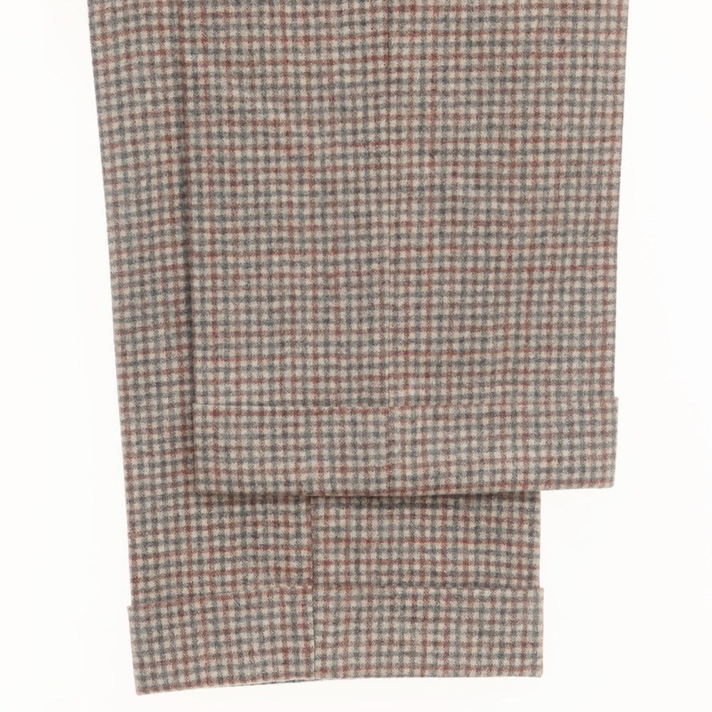 [Used] GTA EDIFICE special order wool check casual slacks pants gray x red [size 48] [GRY] [A/W] [Condition rank B] ​​[Men&