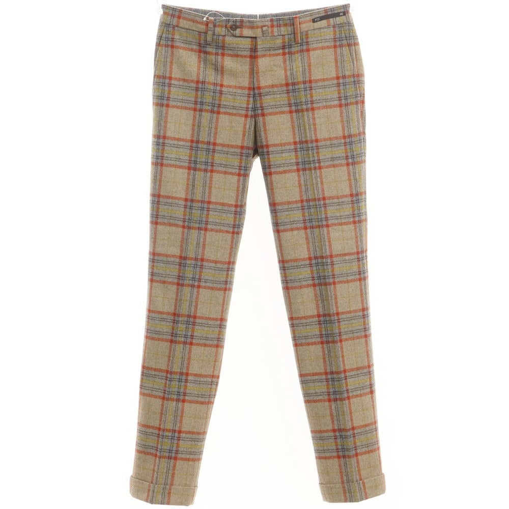 [Used] PT01 Wool Check Casual Slacks Pants Yellow Beige x Orange [Size 46] [BEI] [A/W] [Condition Rank B] ​​[Men&