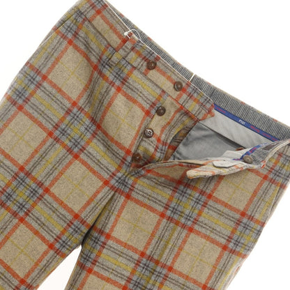 [Used] PT01 Wool Check Casual Slacks Pants Yellow Beige x Orange [Size 46] [BEI] [A/W] [Condition Rank B] ​​[Men&