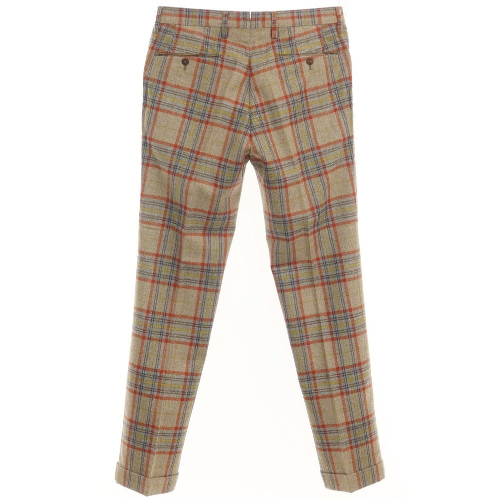 [Used] PT01 Wool Check Casual Slacks Pants Yellow Beige x Orange [Size 46] [BEI] [A/W] [Condition Rank B] ​​[Men&