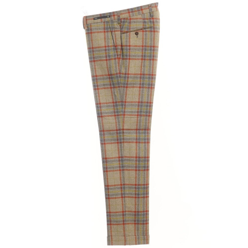 [Used] PT01 Wool Check Casual Slacks Pants Yellow Beige x Orange [Size 46] [BEI] [A/W] [Condition Rank B] ​​[Men&
