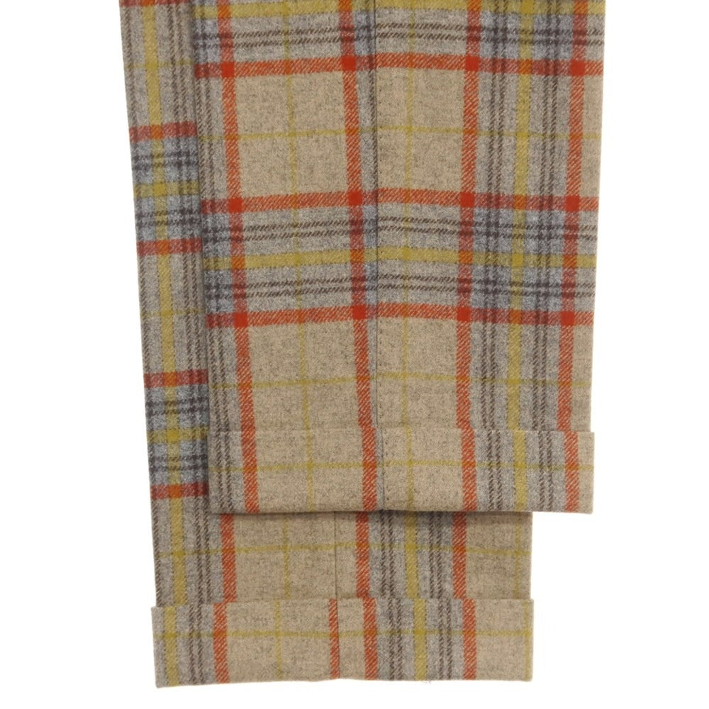 [Used] PT01 Wool Check Casual Slacks Pants Yellow Beige x Orange [Size 46] [BEI] [A/W] [Condition Rank B] ​​[Men&
