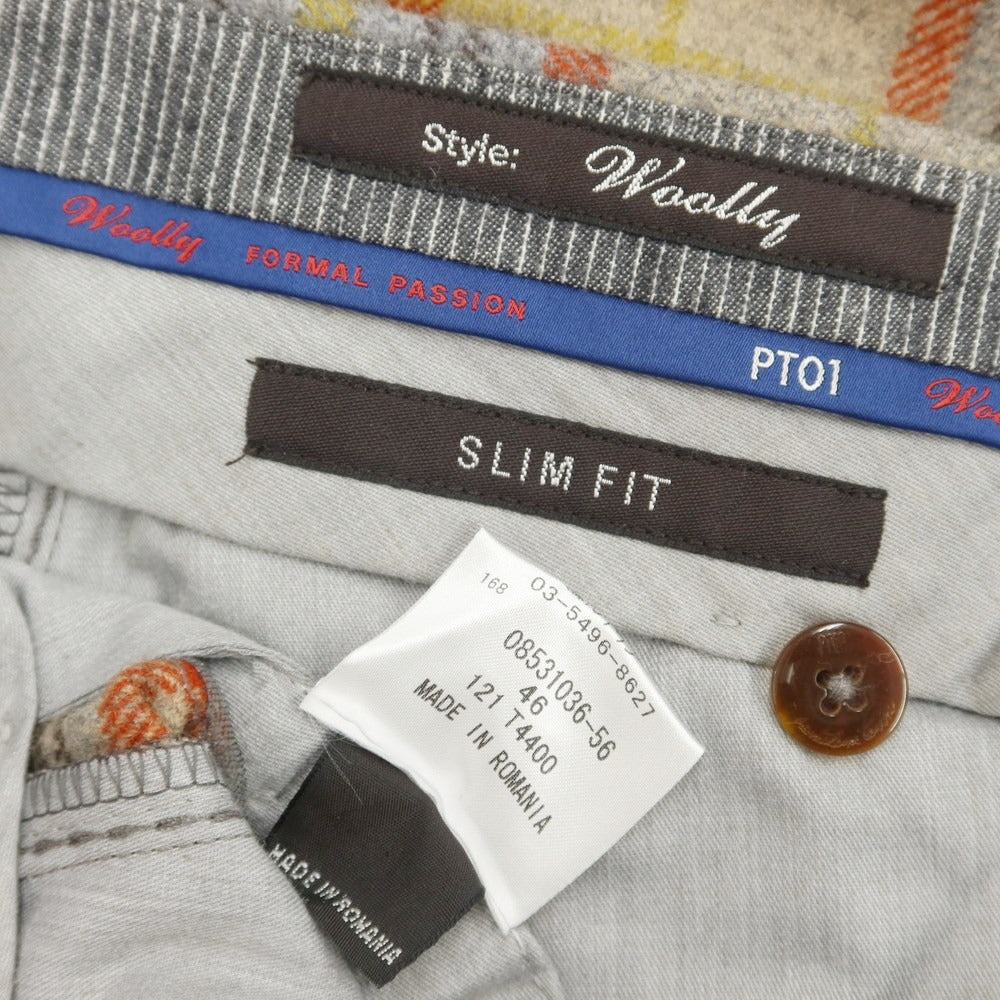 [Used] PT01 Wool Check Casual Slacks Pants Yellow Beige x Orange [Size 46] [BEI] [A/W] [Condition Rank B] ​​[Men&