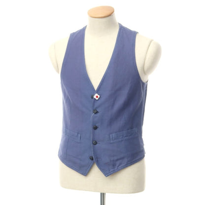 [Used] LARDINI Cotton Linen Vest Casual Gilet Smoky Blue [42] [Condition Rank B] [Men&