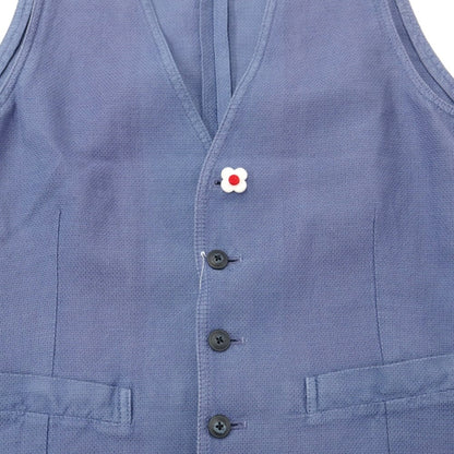 [Used] LARDINI Cotton Linen Vest Casual Gilet Smoky Blue [42] [Condition Rank B] [Men&