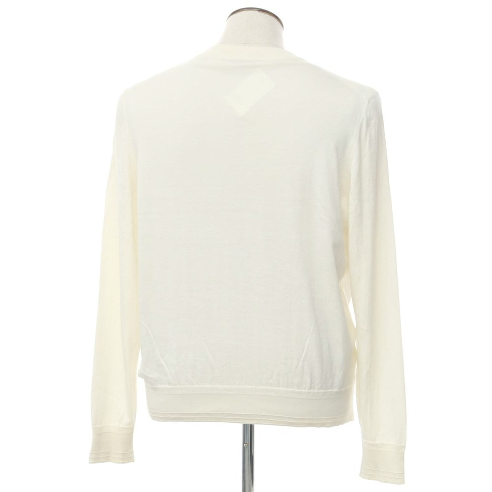 [Used] Dior Silk Cotton Crew Neck Pullover Knit Off White x Pink [Size L] [WHT] [S/S] [Condition Rank C] [Men&