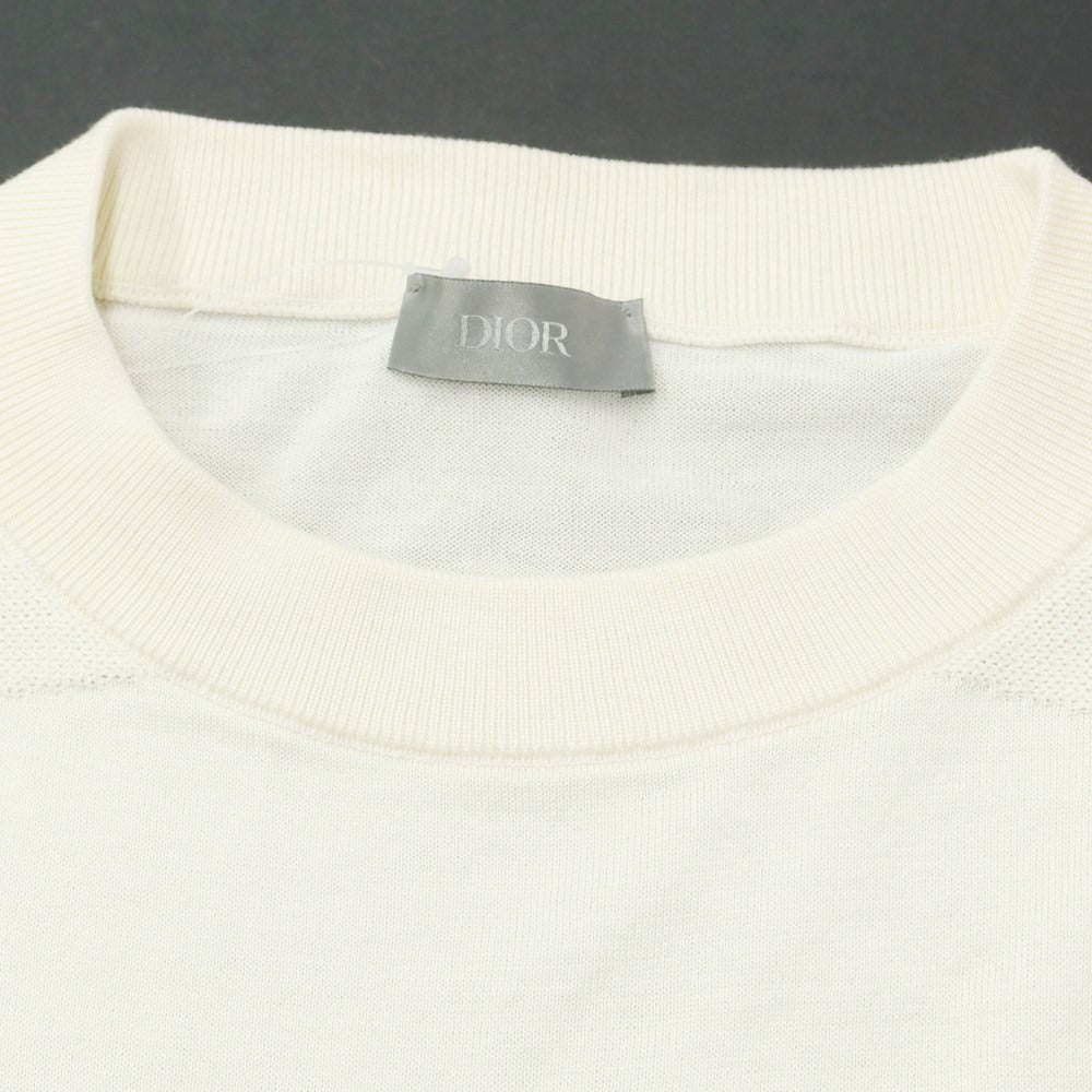 【中古】ディオール Dior シルクコットン クルーネック プルオーバーニット オフホワイトxピンク【サイズL】【WHT】【S/S】【状態ランクC】【メンズ】【759681】
[DPD]