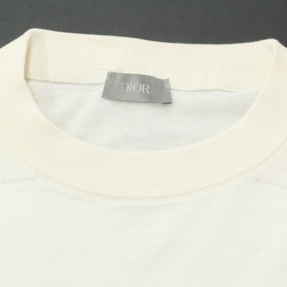 [Used] Dior Silk Cotton Crew Neck Pullover Knit Off White x Pink [Size L] [WHT] [S/S] [Condition Rank C] [Men&