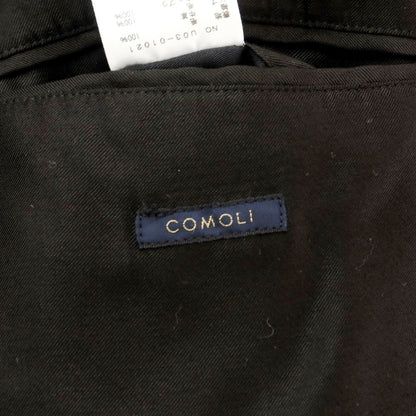 [Used] COMOLI BEAMS special order Melton wool leather varsity jacket, dark navy x black [Size 3] [BLK] [A/W] [Condition Rank B] ​​[Men&