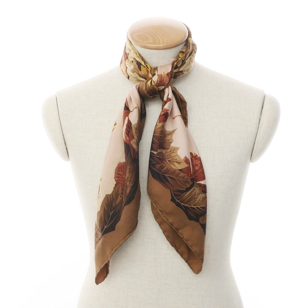 [Used] Christian Dior Flower Pattern Scarf Brown x Yellow [BRW] [S/S/A/W] [Condition Rank C] [Unisex] [768788]
 [EPD]