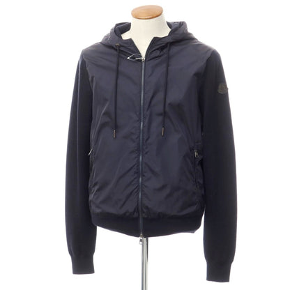 [Used] Moncler MONCLER Acrylic wool knit hooded blouson dark navy [Size L] [NVY] [A/W] [Condition rank B] ​​[Men&
