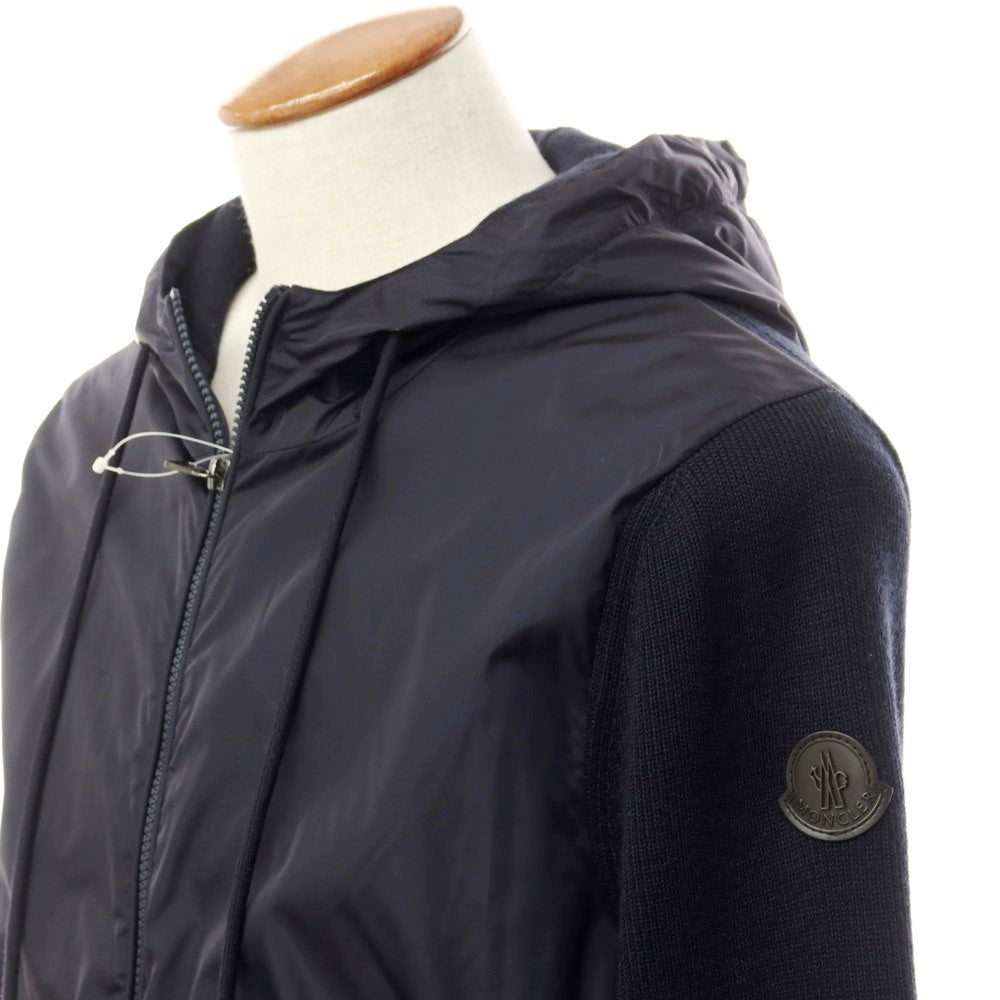 [Used] Moncler MONCLER Acrylic wool knit hooded blouson dark navy [Size L] [NVY] [A/W] [Condition rank B] ​​[Men&