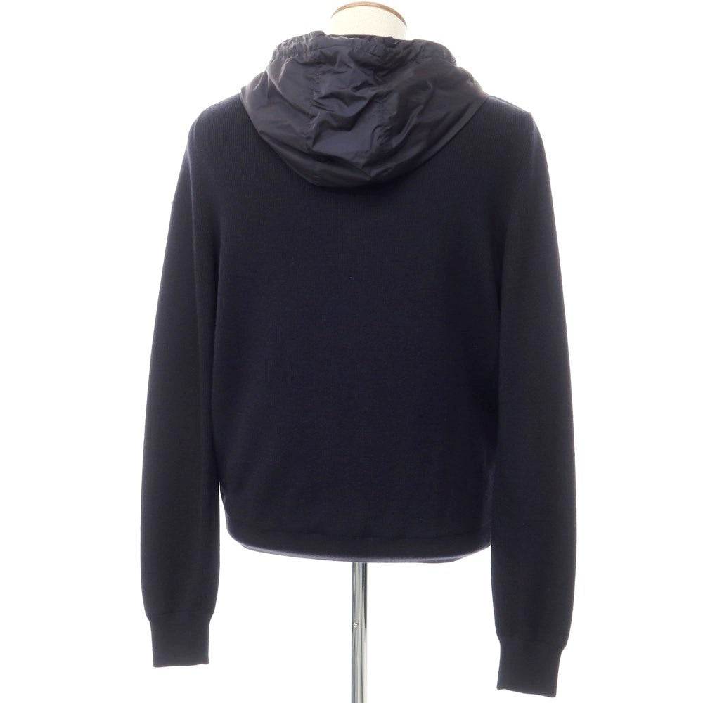 [Used] Moncler MONCLER Acrylic wool knit hooded blouson dark navy [Size L] [NVY] [A/W] [Condition rank B] ​​[Men&