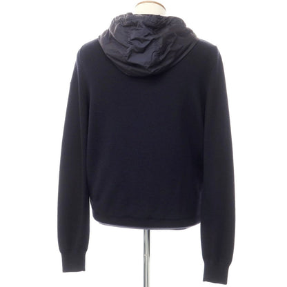 [Used] Moncler MONCLER Acrylic wool knit hooded blouson dark navy [Size L] [NVY] [A/W] [Condition rank B] ​​[Men&