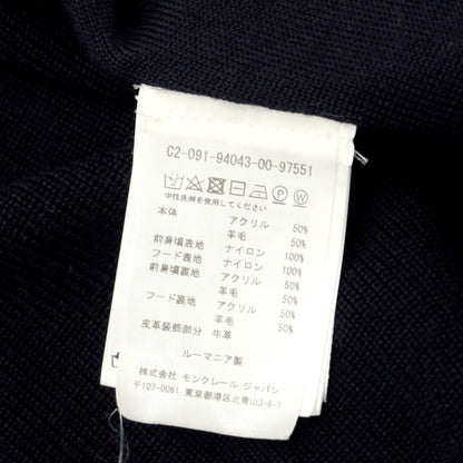 [Used] Moncler MONCLER Acrylic wool knit hooded blouson dark navy [Size L] [NVY] [A/W] [Condition rank B] ​​[Men&