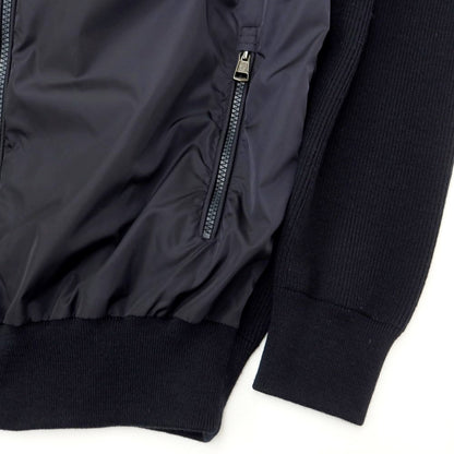 [Used] Moncler MONCLER Acrylic wool knit hooded blouson dark navy [Size L] [NVY] [A/W] [Condition rank B] ​​[Men&