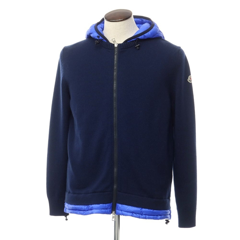 [Used] Moncler MONCLER Wool Nylon Down Knit Blouson Navy x Blue [Size L] [NVY] [A/W] [Condition Rank B] ​​[Men&