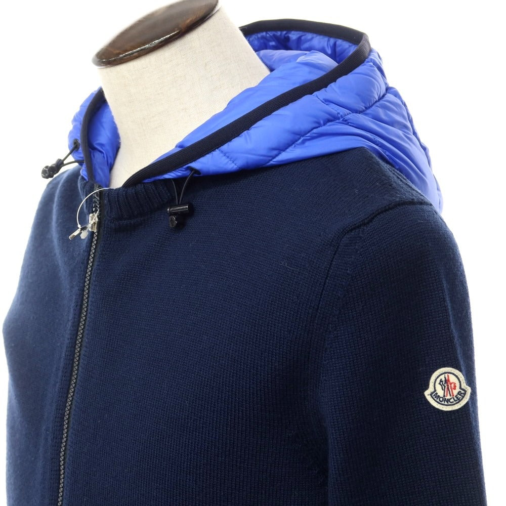 [Used] Moncler MONCLER Wool Nylon Down Knit Blouson Navy x Blue [Size L] [NVY] [A/W] [Condition Rank B] ​​[Men&