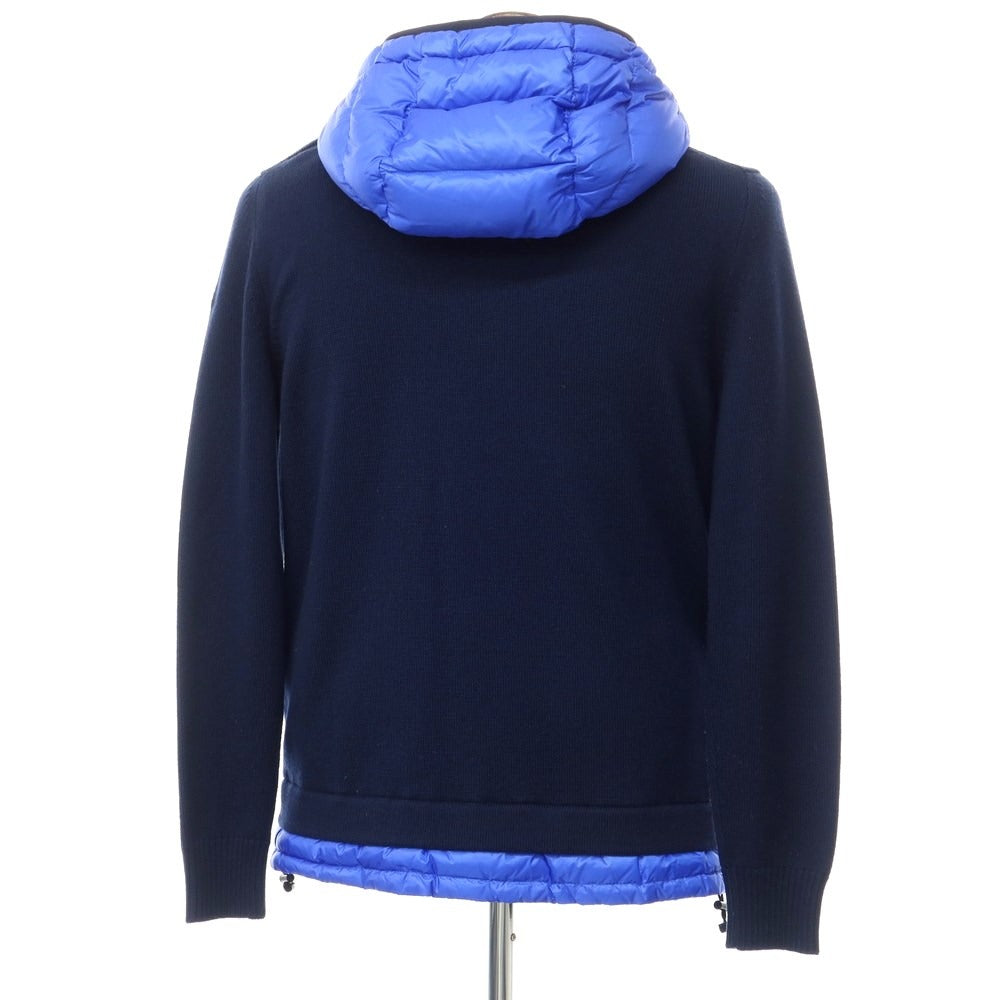 [Used] Moncler MONCLER Wool Nylon Down Knit Blouson Navy x Blue [Size L] [NVY] [A/W] [Condition Rank B] ​​[Men&